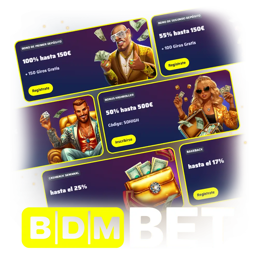Descubra las bonificaciones que le esperan tras registrarse en BDMbet.