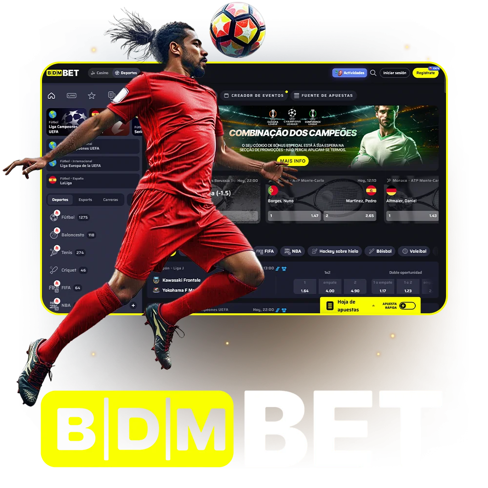 Haz tus apuestas deportivas y disfruta jugando en BDMbet Casino.